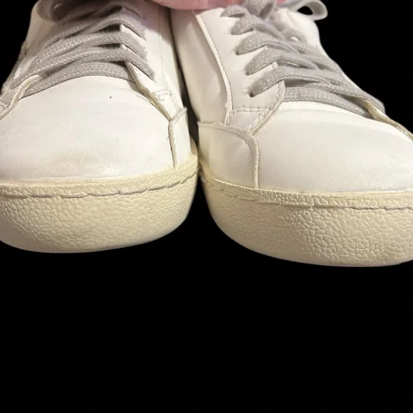 Zhuocaizi Golden GGBD SSTAR Women's White and Silver Star Sneakers - Picture 7 of 7